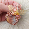 Fossil Coral Pumpkin Pendant In Copper