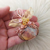 Fossil Coral Pumpkin Pendant In Copper