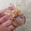 Fossil Coral Pumpkin Pendant In Copper