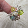 3ct Ethiopian Opal and Sterling Silver Mini Pumpkin Pendant