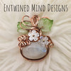 Moonstone Pumpkin Pendant In Copper