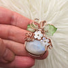 Moonstone Pumpkin Pendant In Copper