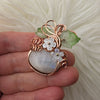 Moonstone Pumpkin Pendant In Copper