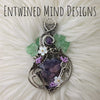"Plum Wine" Tiffany Stone Statement Pendant In Sterling Silver