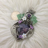 "Plum Wine" Tiffany Stone Statement Pendant In Sterling Silver