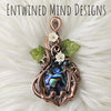 Mermaid And Abalone Pendant In Copper