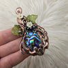 Mermaid And Abalone Pendant In Copper