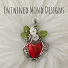 Rosarita Glass And Sterling silver Heart Pendant