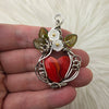 Rosarita Glass And Sterling silver Heart Pendant