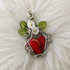 Rosarita Glass And Sterling silver Heart Pendant