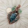 Ocean themed Jasper Statement Pendant In Copper