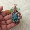 Ocean themed Jasper Statement Pendant In Copper