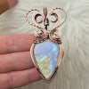 Moonstone Statement Pendant In Copper