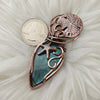 Ocean themed Labradorite Pendant In Copper