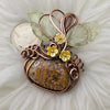 Ocean Jasper Pumpkin Pendant In Copper
