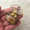 Ocean Jasper Pumpkin Pendant In Copper