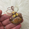 Ocean Jasper Pumpkin Pendant In Copper