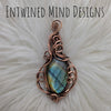 Labradorite Statement Pendant In Copper