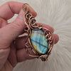 Labradorite Statement Pendant In Copper