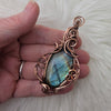 Labradorite Statement Pendant In Copper