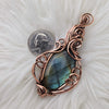 Labradorite Statement Pendant In Copper