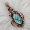 Labradorite Statement Pendant In Copper
