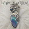 Plume Agate Doublet In Sterling Silver Statement Pendant