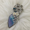 Plume Agate Doublet In Sterling Silver Statement Pendant