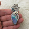 Plume Agate Doublet In Sterling Silver Statement Pendant