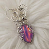 Aurora Opal Doublet and Sterling Silver Statement Pendant
