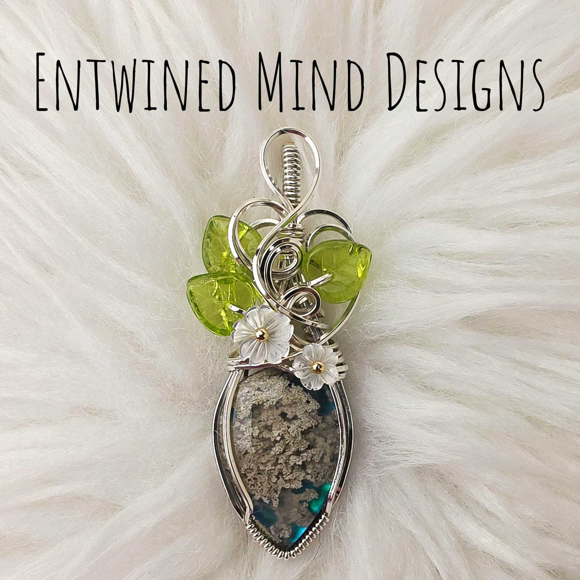 Moss Agate Doublet In Sterling Silver Pendant