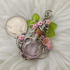 Pink Potion Bottle Pendant In Sterling Silver