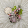Pink Potion Bottle Pendant In Sterling Silver