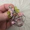 Pink Potion Bottle Pendant In Sterling Silver