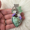 Variscite Statement Pendant In Sterling Silver