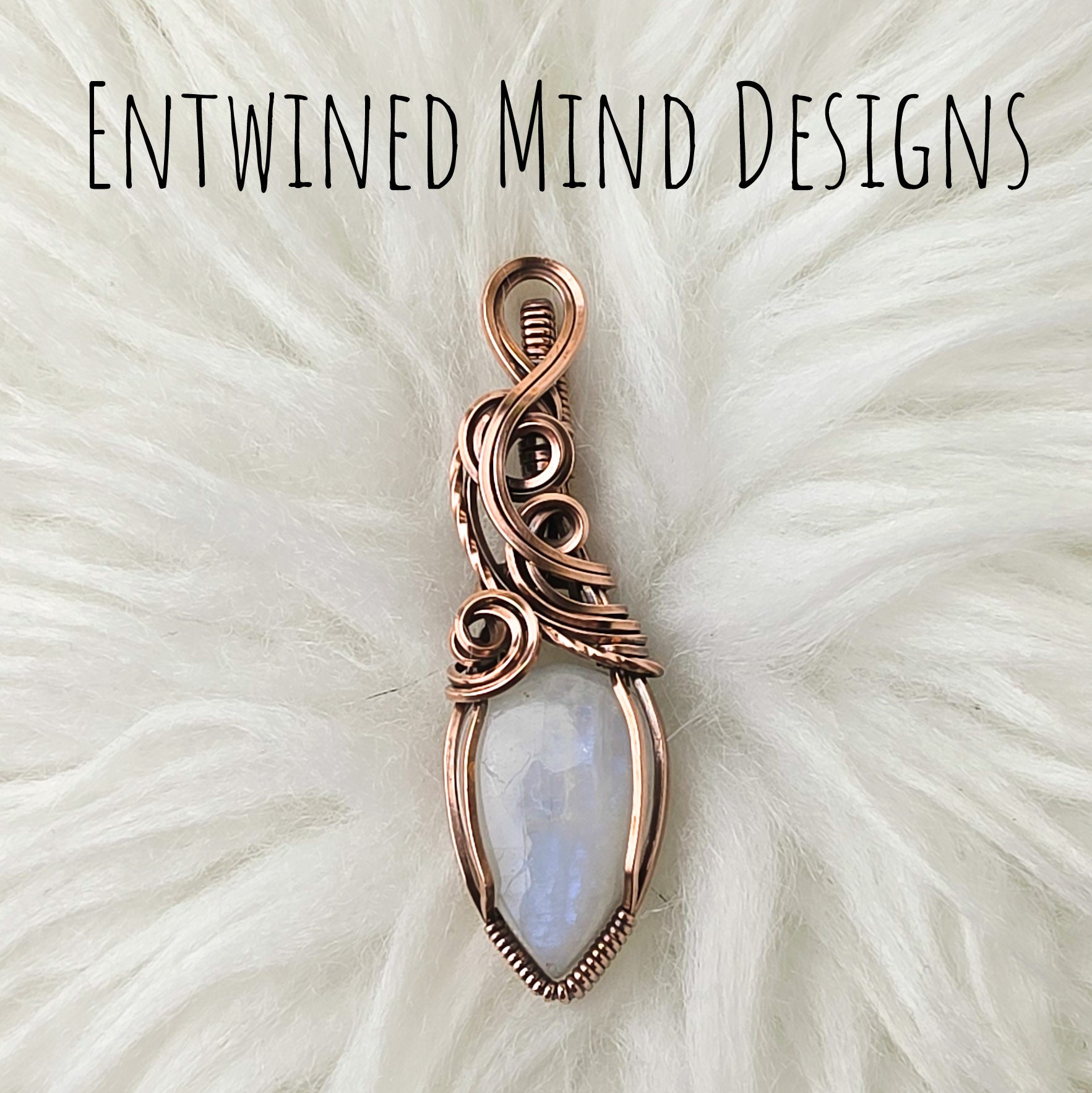 Moonstone Small Pendant In Copper