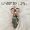 Green Labradorite And Copper Pendant
