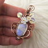 Moonstone Pendant In Copper