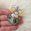 Ternate Moss Agate Pumpkin Pendant In Sterling Silver