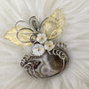 Ternate Moss Agate Pumpkin Pendant In Sterling Silver