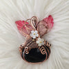 Black Tourmaline Pumpkin Pendant In Copper