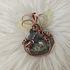 Moss Agate Pumpkin Pendant In Copper