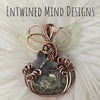 Moss Agate Pumpkin Pendant In Copper