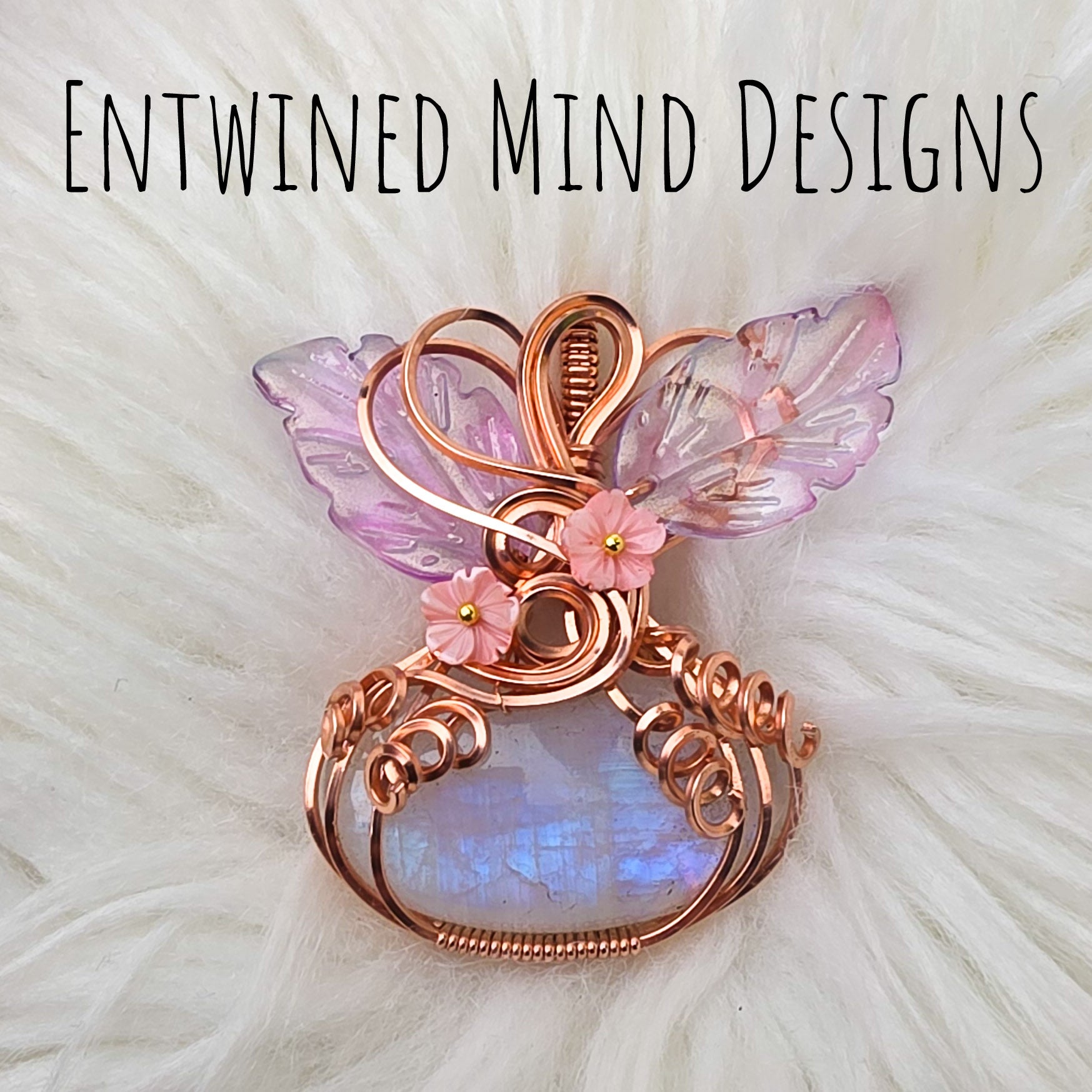 Moonstone Pumpkin Pendant In Copper