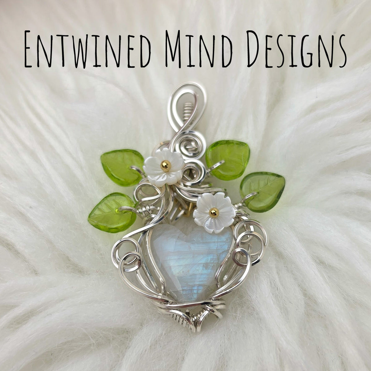 Moonstone Heart Statement Pendant In Sterling Silver
