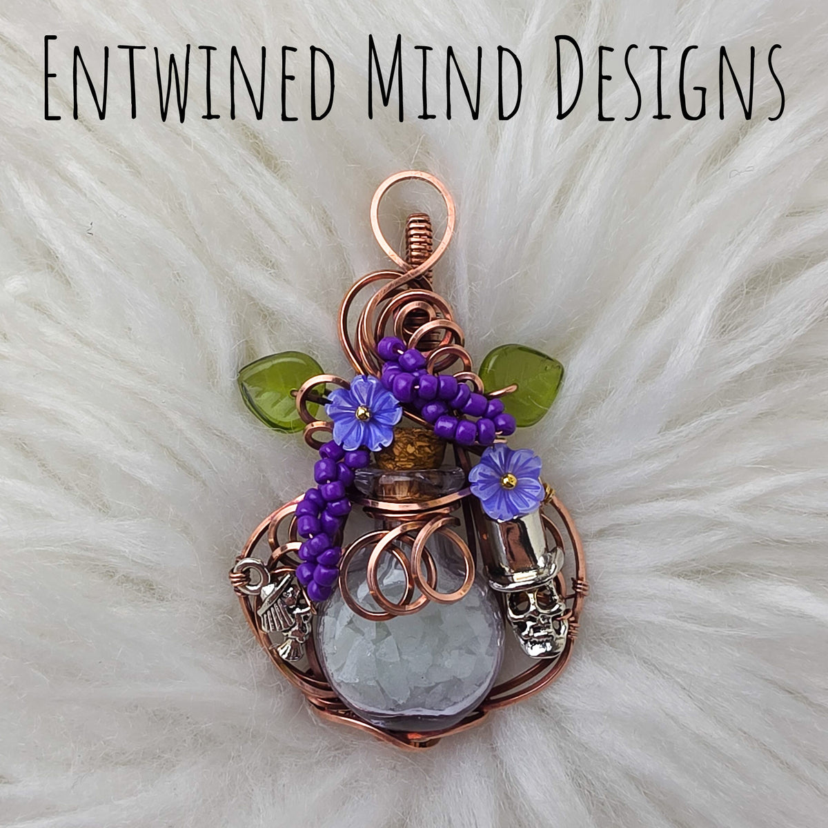 Glowing Spooky Potion Bottle Pendant