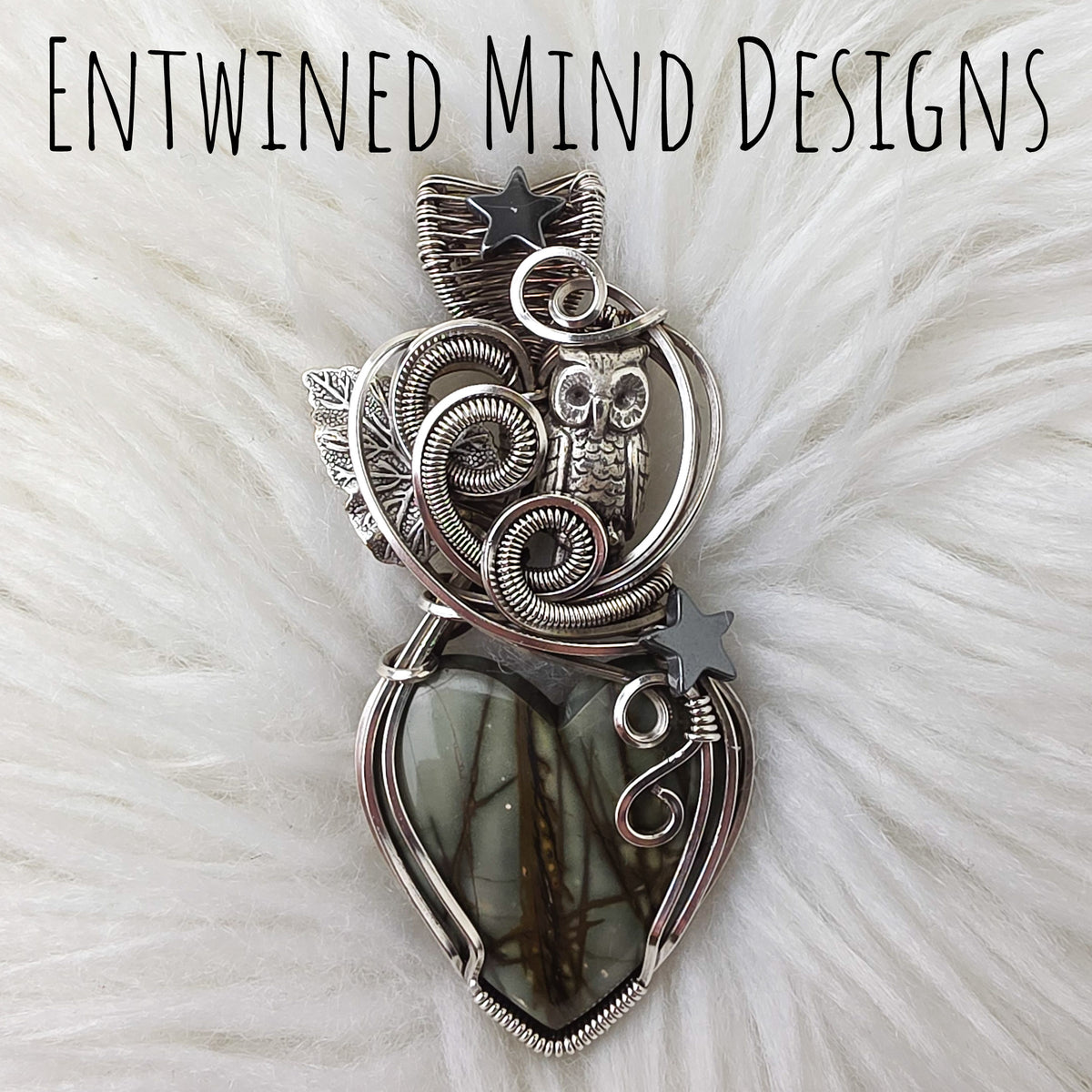 Cherry Creek Jasper And Sterling Silver Heart Pendant