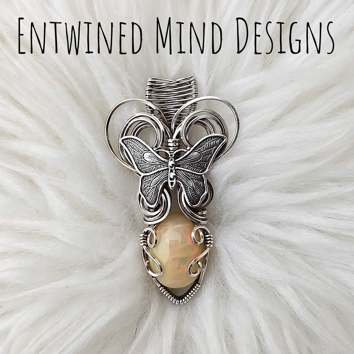 Large 12.5ct AAA Ethiopian Opal Sterling Silver Pendant
