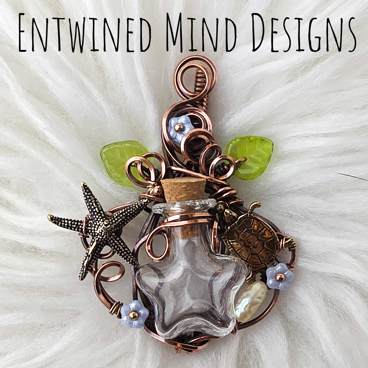 Ocean themed Potion Bottle Pendant