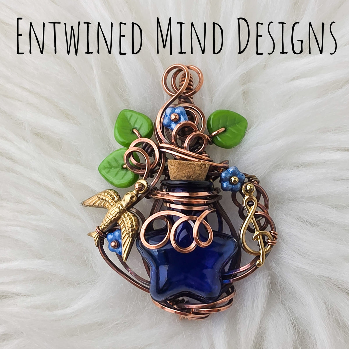 Music themed Potion Bottle Pendant